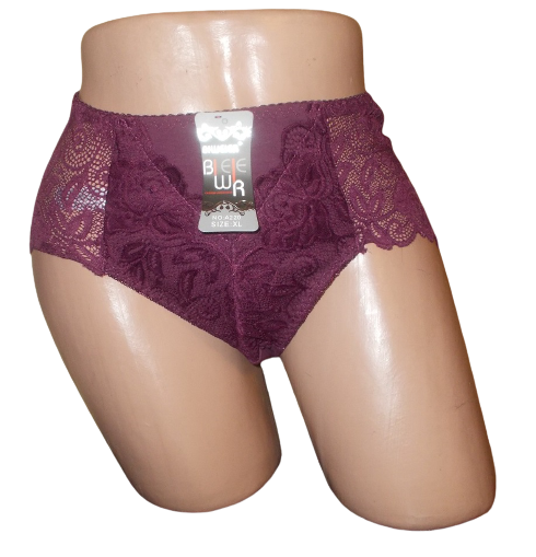

Трусики ажурные Biweier 220 XXL бордовые, Бордовый