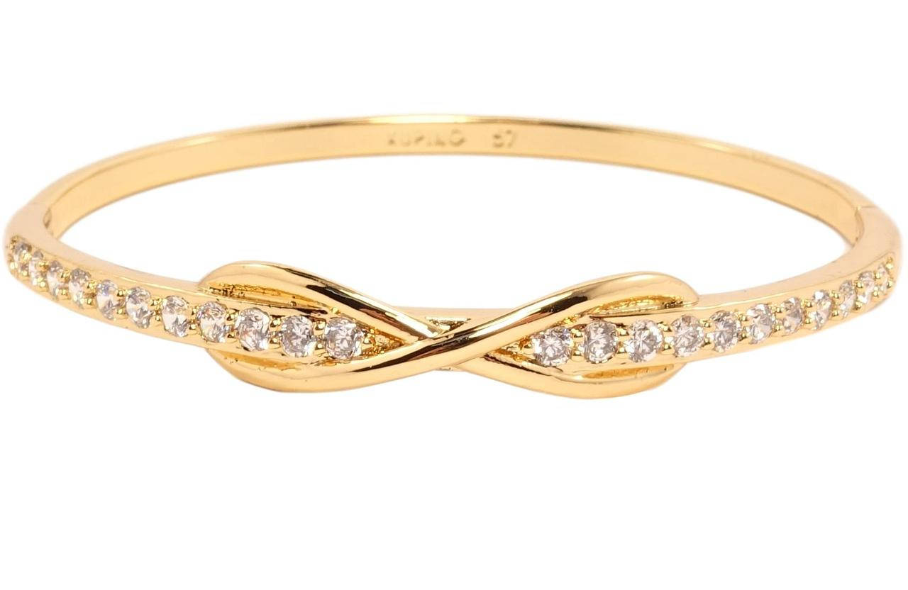 

Браслет Xuping Позолота 18K "Дорожка цирконий в оплетке бесконечность" ø 6см
