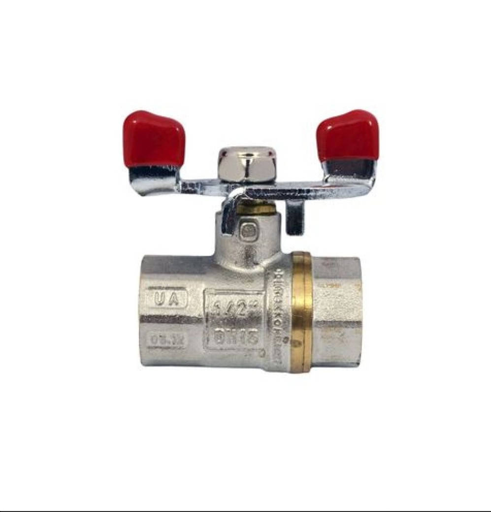 

Кран 1"латунный шаровый Г.Г. бабочка Water Pro