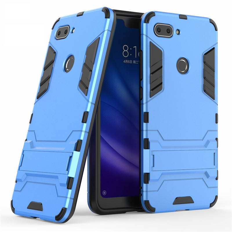 

Чехол Iron для Xiaomi Mi 8 Lite бронированный бампер Броня Blue, Голубой
