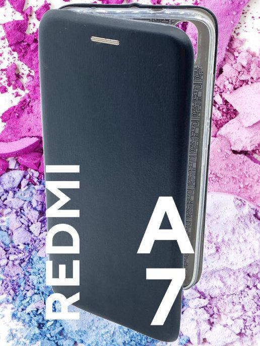 

Чехол книжа Redmi 7A \ Чехол книга Redmi 7A \ Чехол книжка для Редми 7А магнитная есть отдел для карты, Черный
