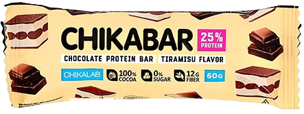 

Протеиновый батончик CHIKABAR Тирамису с Молочной Начинкой (60 грамм)