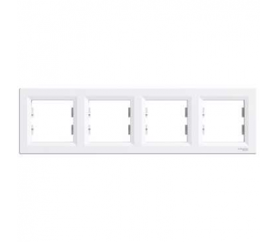 

Рамка четырёхместная горизонтальная белый Asfora Electric Schneider