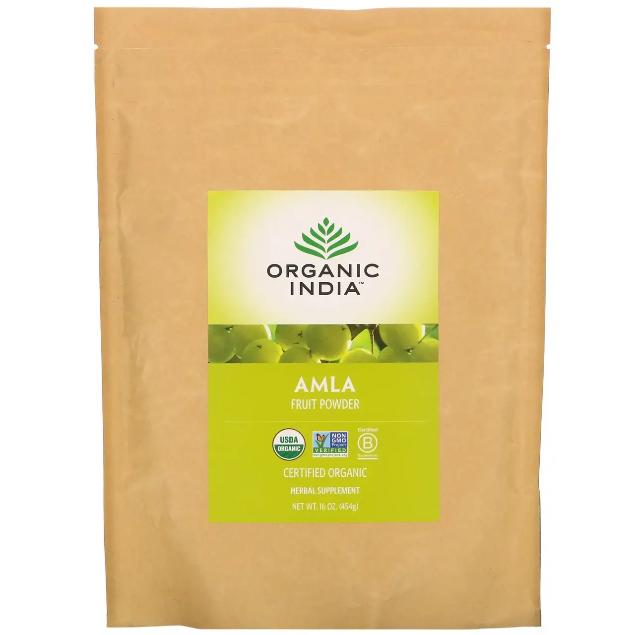 

Organic India, Порошок фруктов амлы, 454 г (16 унций)