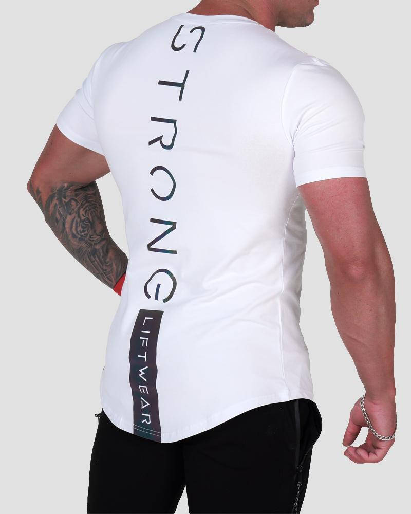 

Футболка мужская со светоотражающим эффектом Strong Lift Wear белая