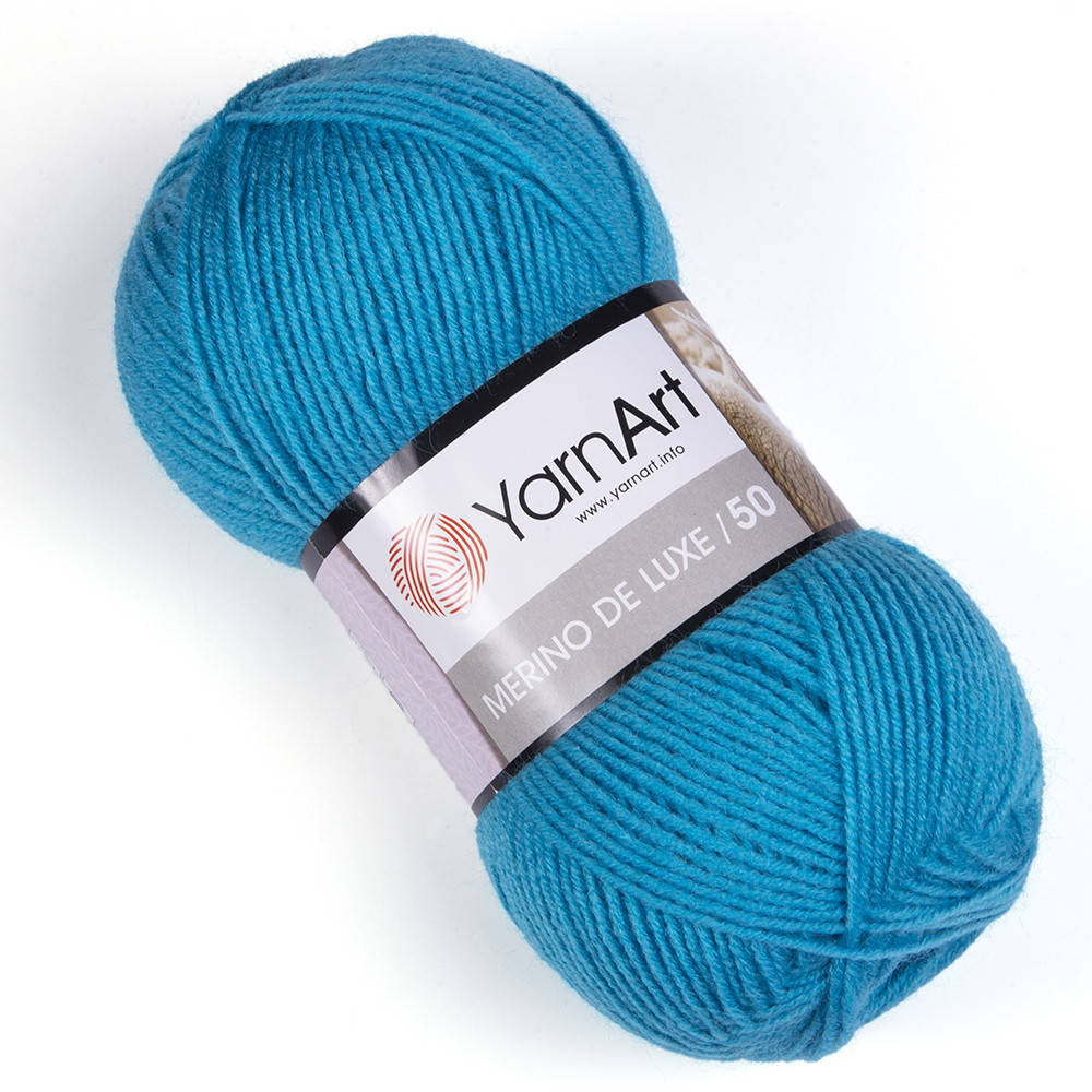 

Yarnart Merino De Luxe 50 № 235 бирюза