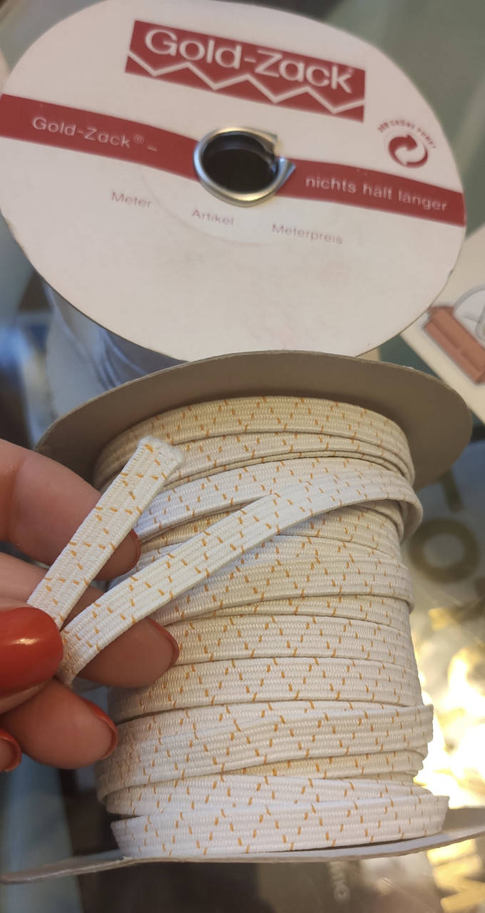 

Плоская резинка 7 мм Gold-Zack от Prym, Белый