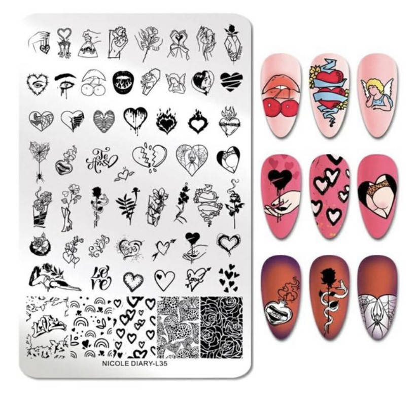 

Пластина для стемпинга nikole diary l 035без конверта