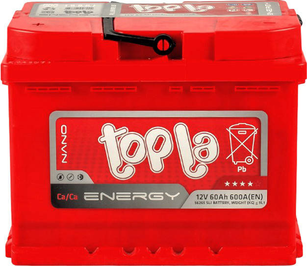 

Автомобильный аккумулятор Topla 60Ah/12V 600A Energy (1) (108 160)