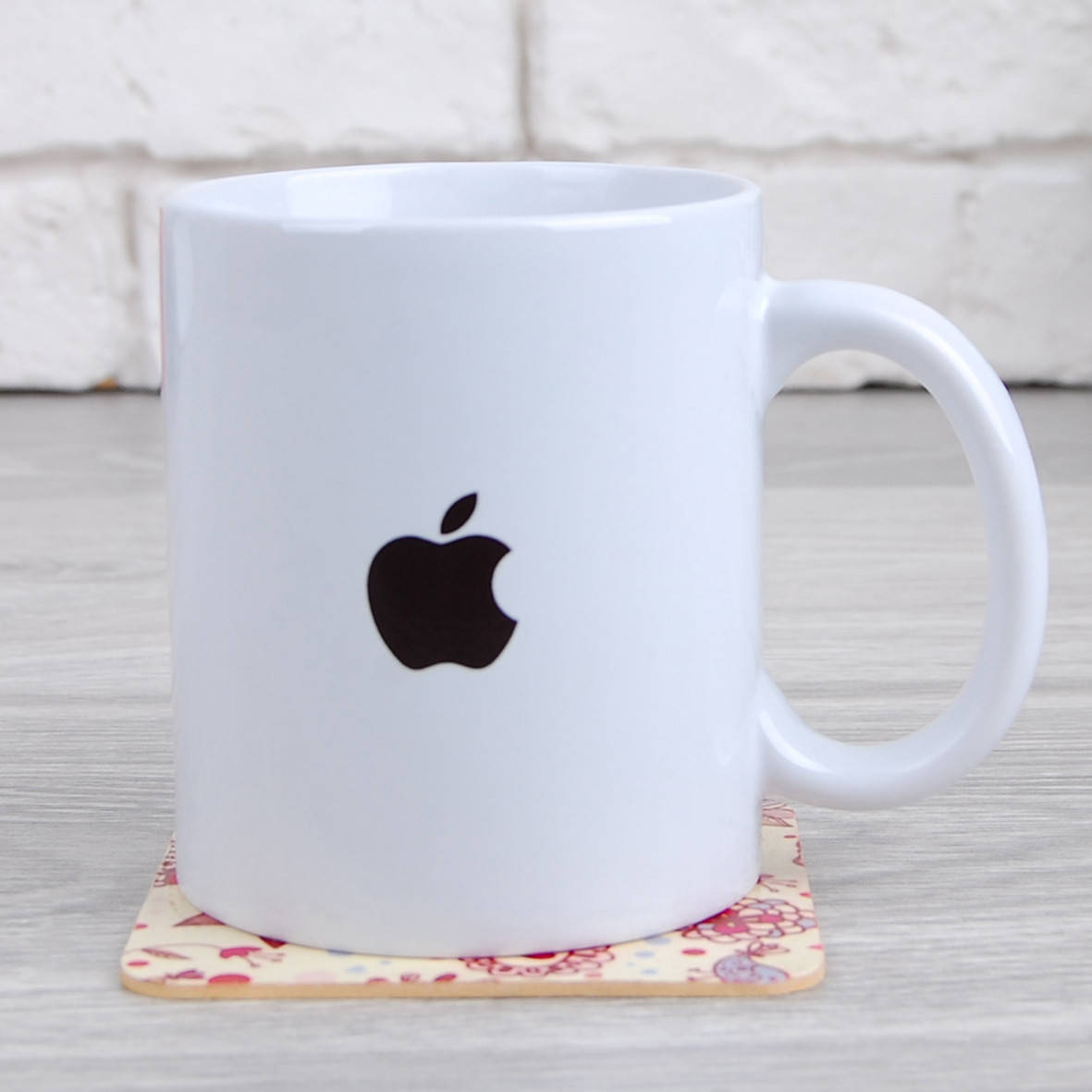 

Белая чашка Apple, Белый