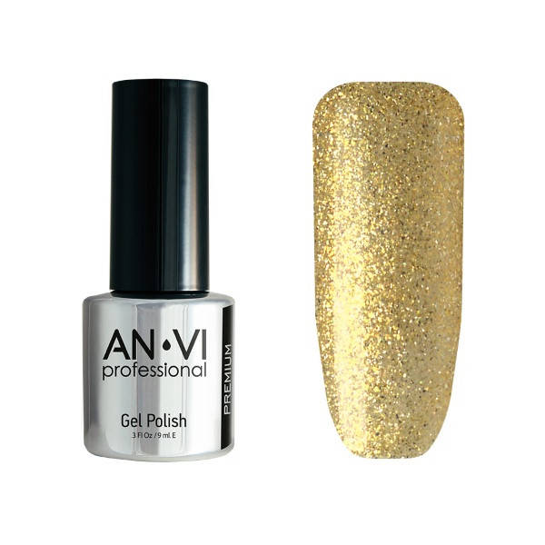

Гель-лак для ногтей ANVI Professional №112 Golden Glitter 9 мл (1376Gu)