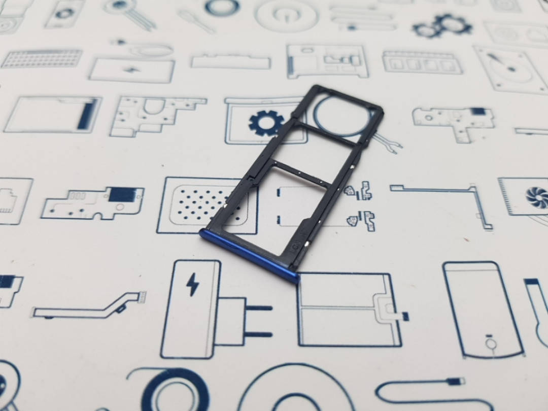 

Держатель сим карты Huawei Y7 Prime 2018 (LDN-L21) синий Сервисный оригинал с разборки