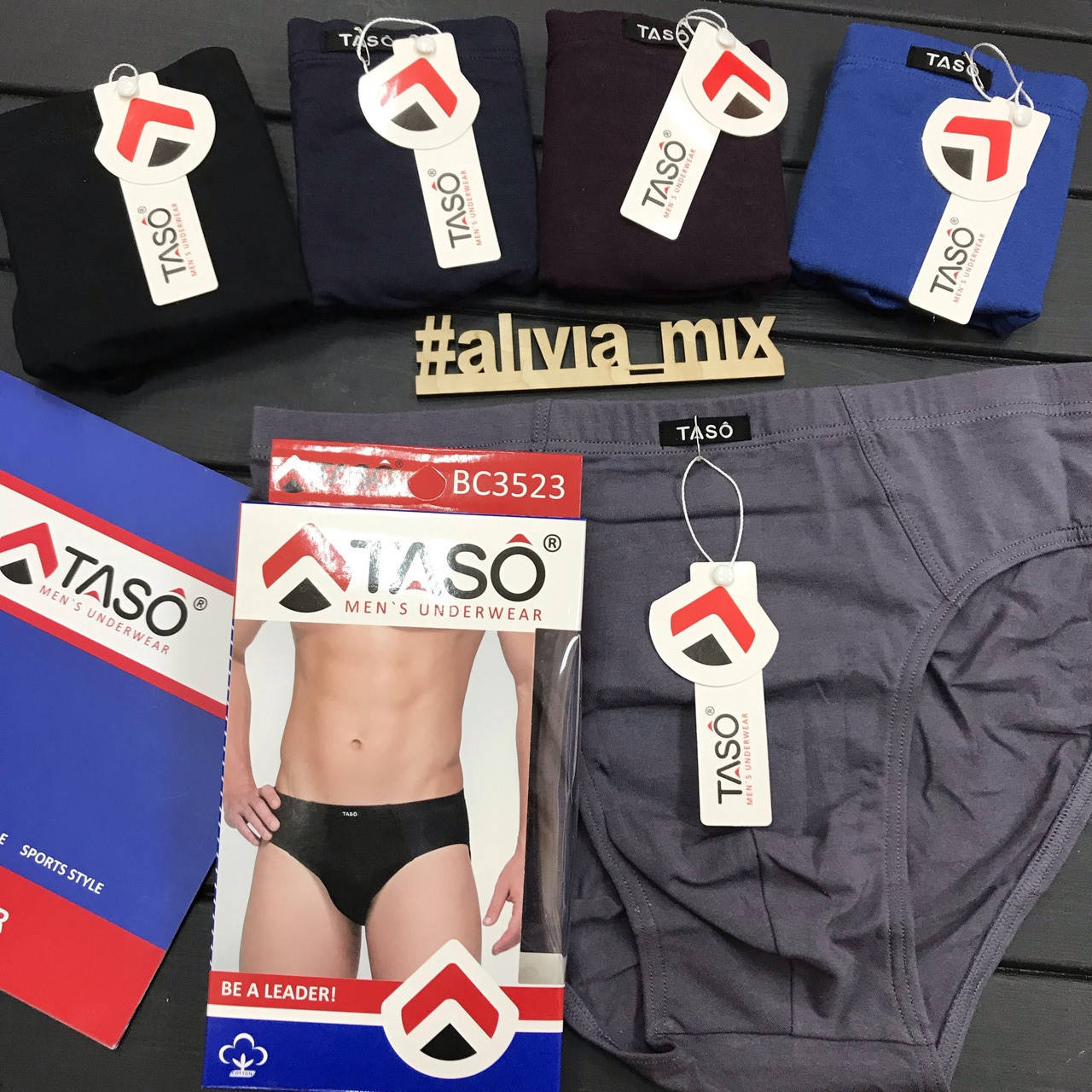 

Мужские трусы плавками хлопок TASO XL, Серый