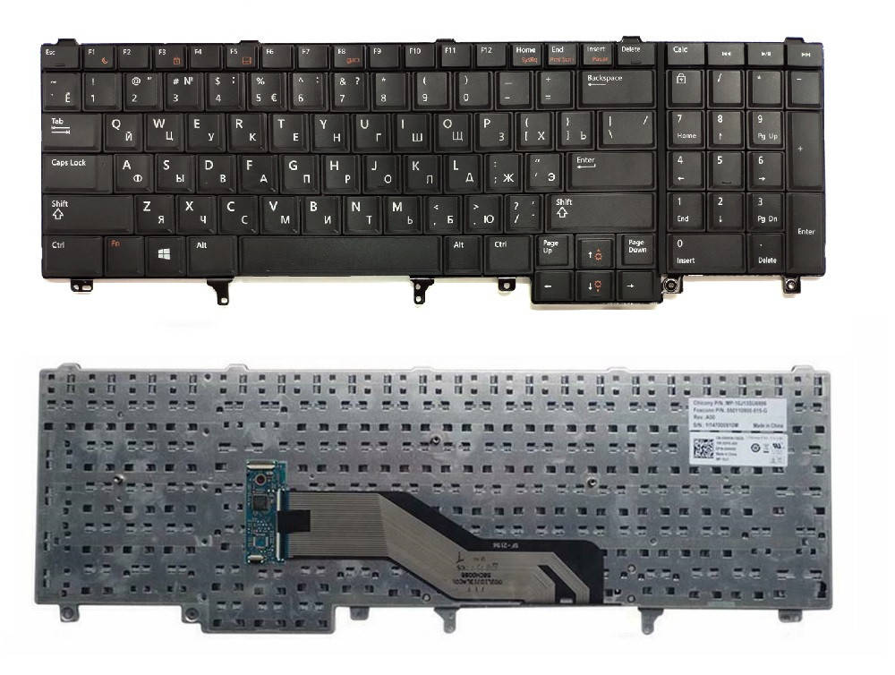 

Клавиатура Dell Latitude E6520 E6530 E6540, Черный