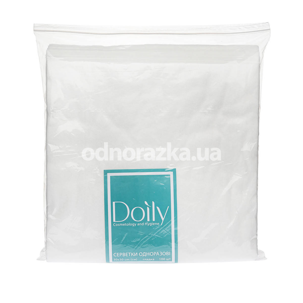 

Одноразовые салфетки в пачке Doily 30х30, спанлейс, 100 шт, Белый