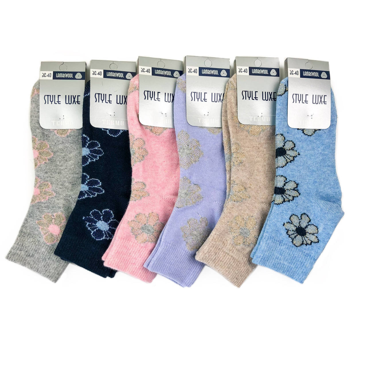 

Женские шерстяные термо носки с люрексом Style Luxe