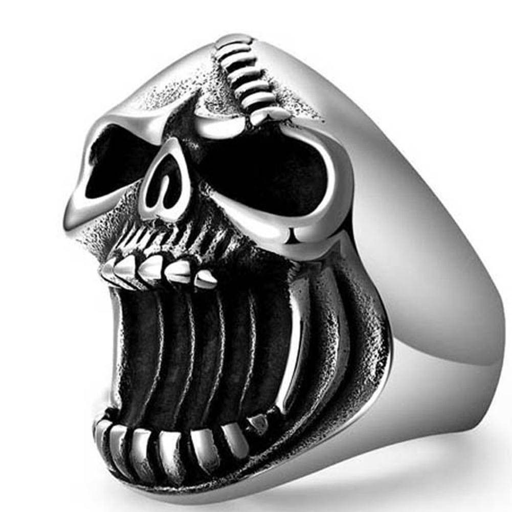 

Кольцо открывалка Череп. Мужское массивное кольцо открывашка с черепом. Кольцо в виде черепа