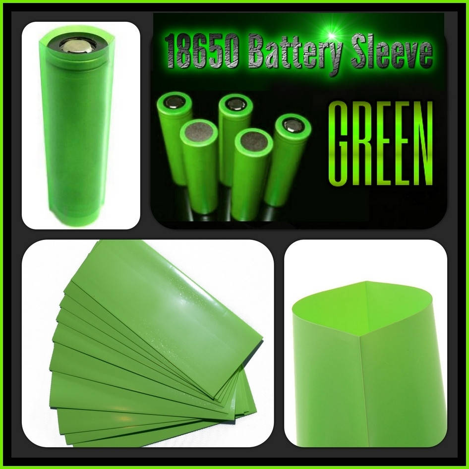 

ПВХ термоусадочная трубка для восстановления изоляции на аккумуляторах 18650. Green.