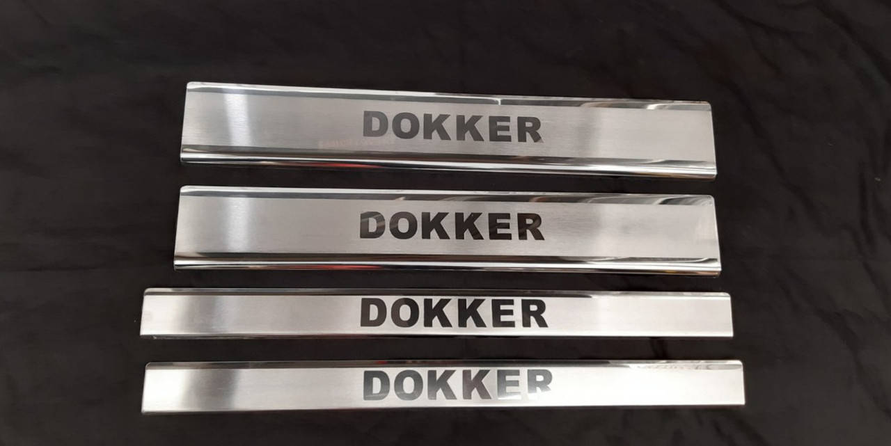 

Накладки на пороги Renault Dokker нержавейка,4шт