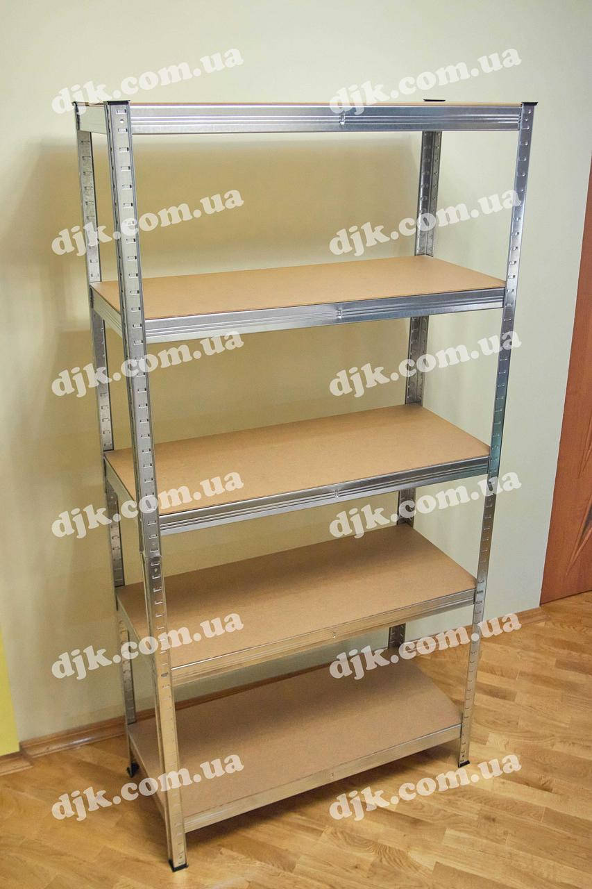 

Полочный оцинкованный металлический стеллаж 180х90х40см до 875кг.