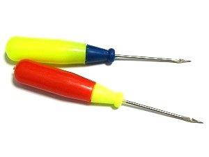 

Шило с крючком для работы с кожей, пластиковая ручка