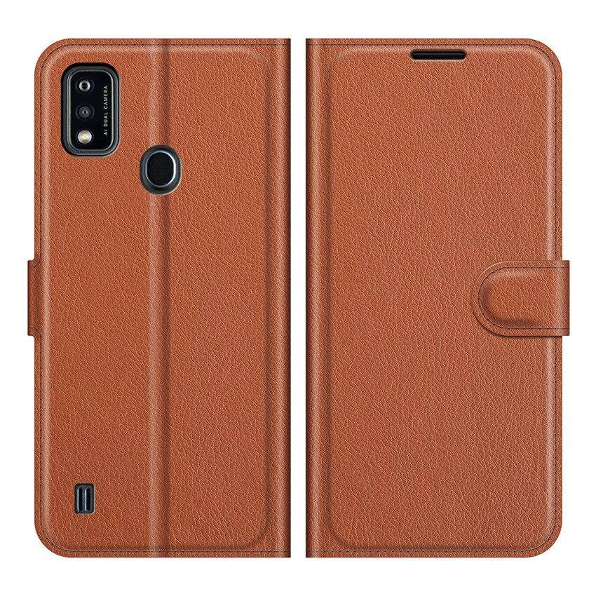 

Чехол книжка Lichee для ZTE Blade A51 (9 цветов) коричневый