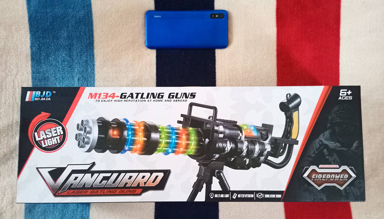 

Іграшковий Ручний Кулемет Гатлінга - VanGuard 595-9 - М-134 Gatling gun - Детский пулемет, Черный