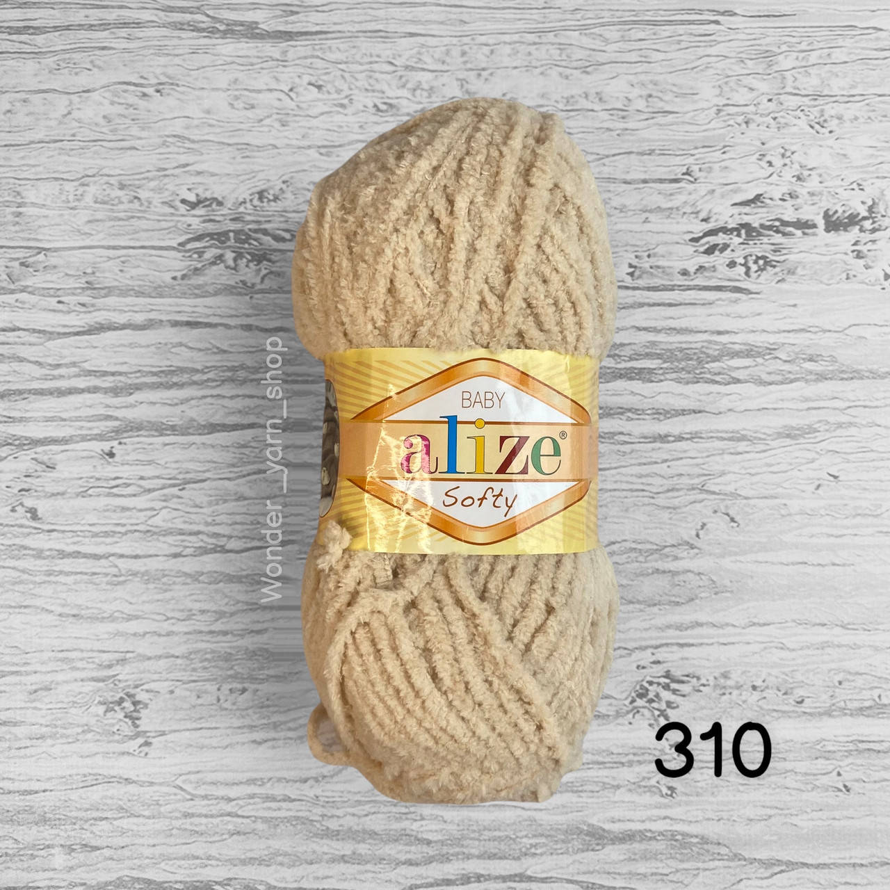 

Плюшевая пряжа Alize Softy / Ализе Софти, 310 - шампань