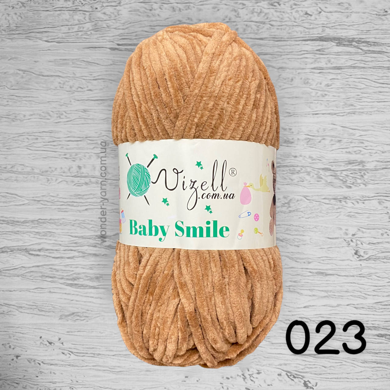 

Плюшевая пряжа Vizell Baby Smile / Визель Беби Смайл 023 светло-коричневый