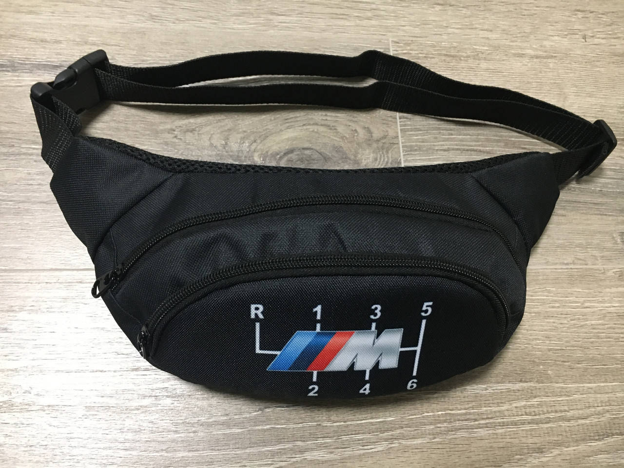 

Сумка-бананка с принтом BMW, Черный