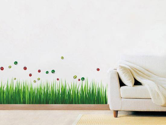 

Интерьерная наклейка на стену "Трава", Зелёный