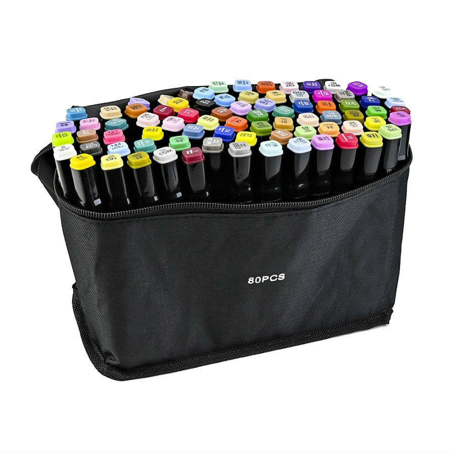 

Набор скетч маркеров для рисования 80 шт./уп. двусторонние профессиональные фломастеры для художников