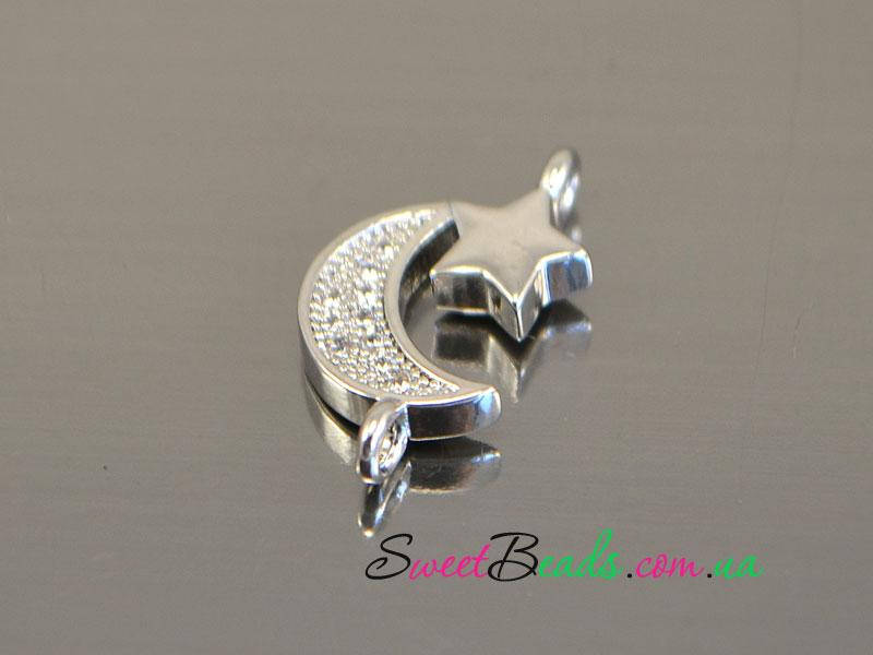 

Луна и звезда коннектор Milano, платина