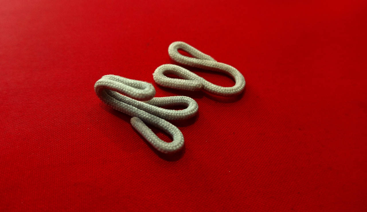 

Крючок - петля шубный тканевый №10 светло-серый