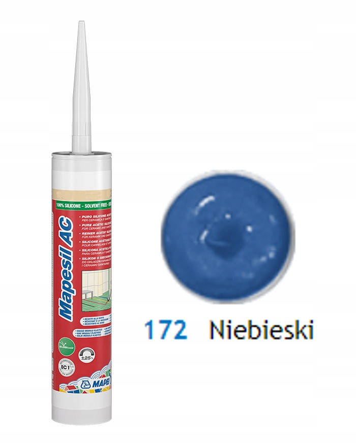 

Клей-герметик силіконовий Mapei Mapesil AC 310мл, 172 Небесно-Блакитний