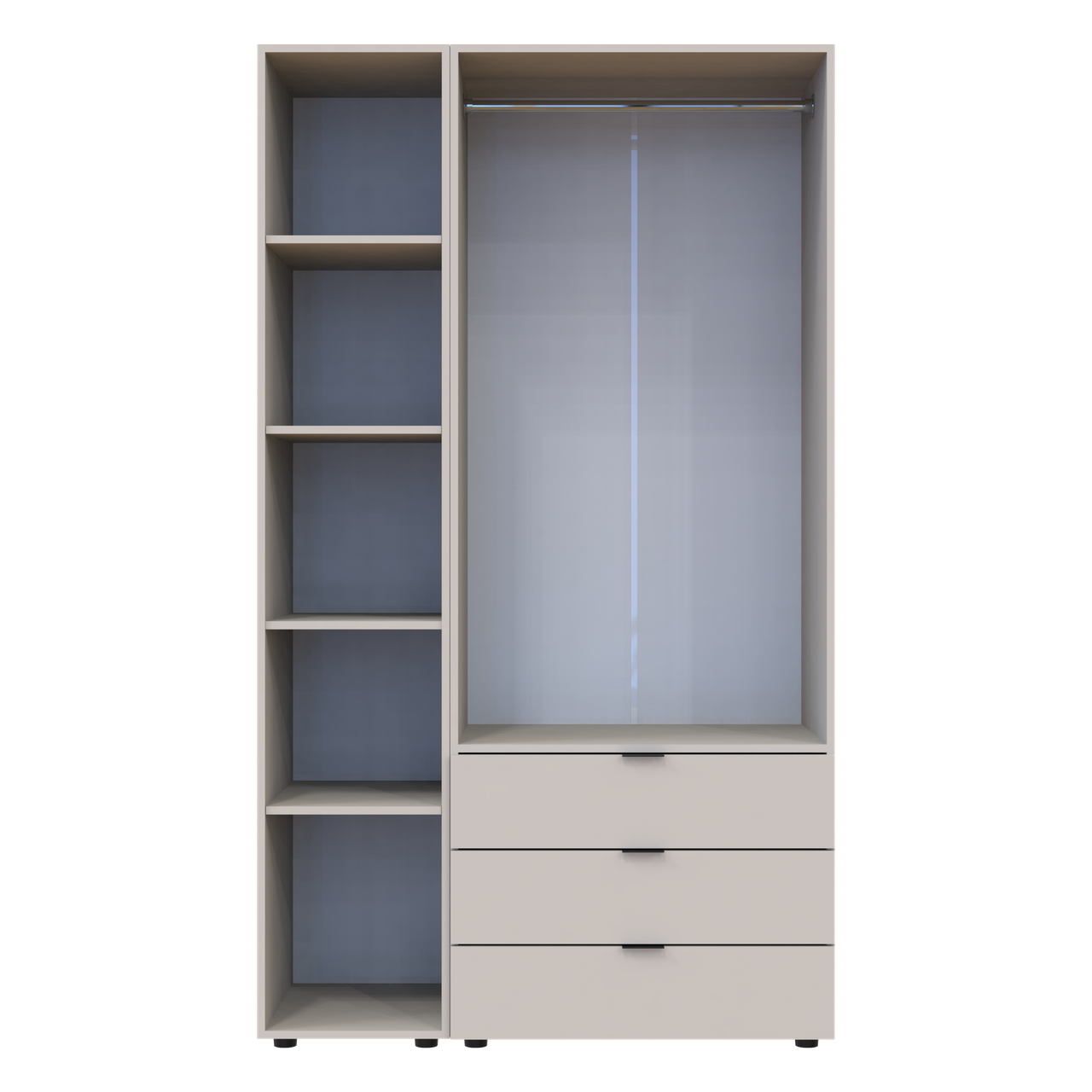 Шафа для одягу Doros Гелар Кашемір 2ДСП/Дзеркало 116.5х49.5х203.4 (80737655) 7