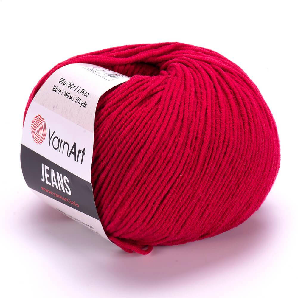 

Yarnart Jeans (ЯрнАрт Джинс) № 51 темно красный (Пряжа полухлопок, нитки для вязания)