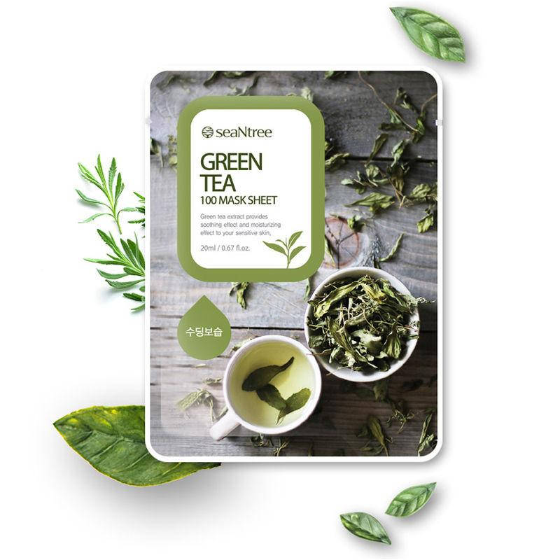 

Очищающая и питательная маска для лица SeaNtree MASK SHEET Зеленый чай 20 мл