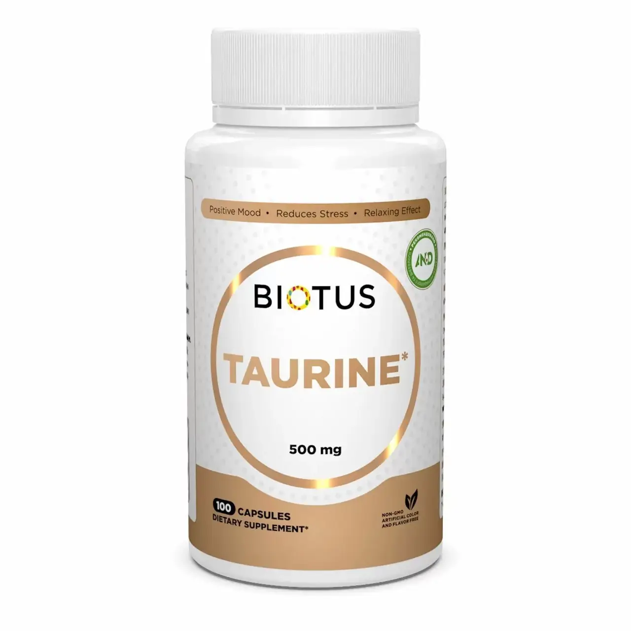 

Таурин, Taurine, Biotus, 500 мг, 100 капсул (BIO-531088)