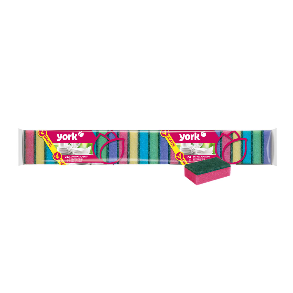 

Губка кухонная York 24+4 шт/уп