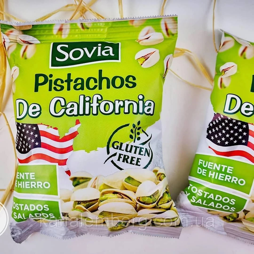 

Фисташки Sovia Pistachos De California без глютена 250 г Испания