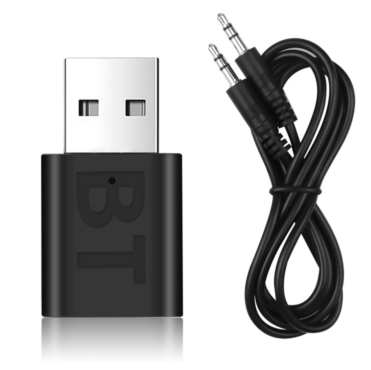 

USB ЮСБ Блютуз Bluetooth 5.0 для ноутбука, ПК, телевизора - приемник с разъемом Jack