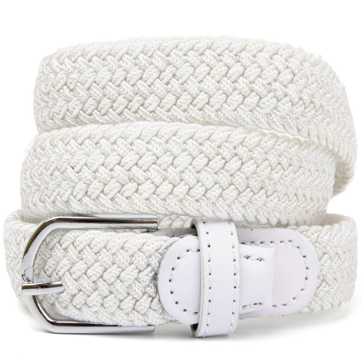 

Текстильный женский ремень классика Vintage 20545 Белый