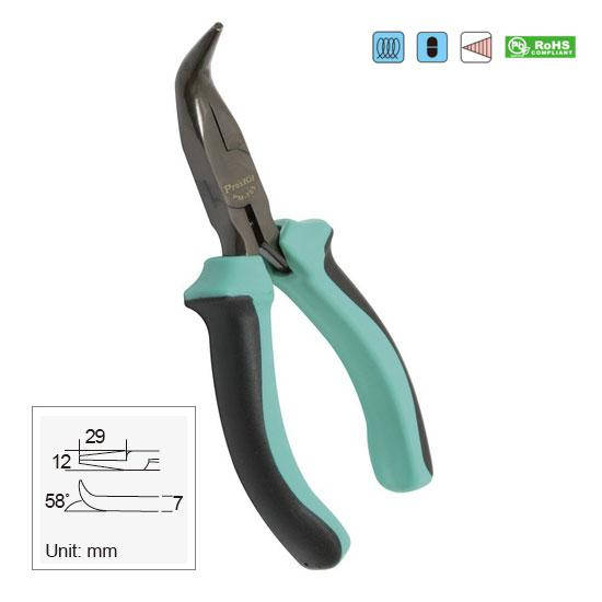 

Щипцы выгнутые Pro'sKit PM-755 135 мм