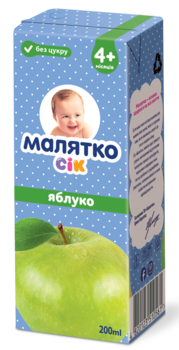 

Детский сок Малятко 200мл Яблочный
