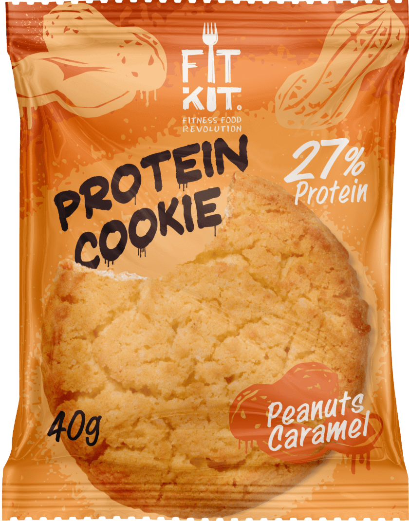 

Протеиновое печенье Fit Kit Арахис и Карамель (40 грамм)