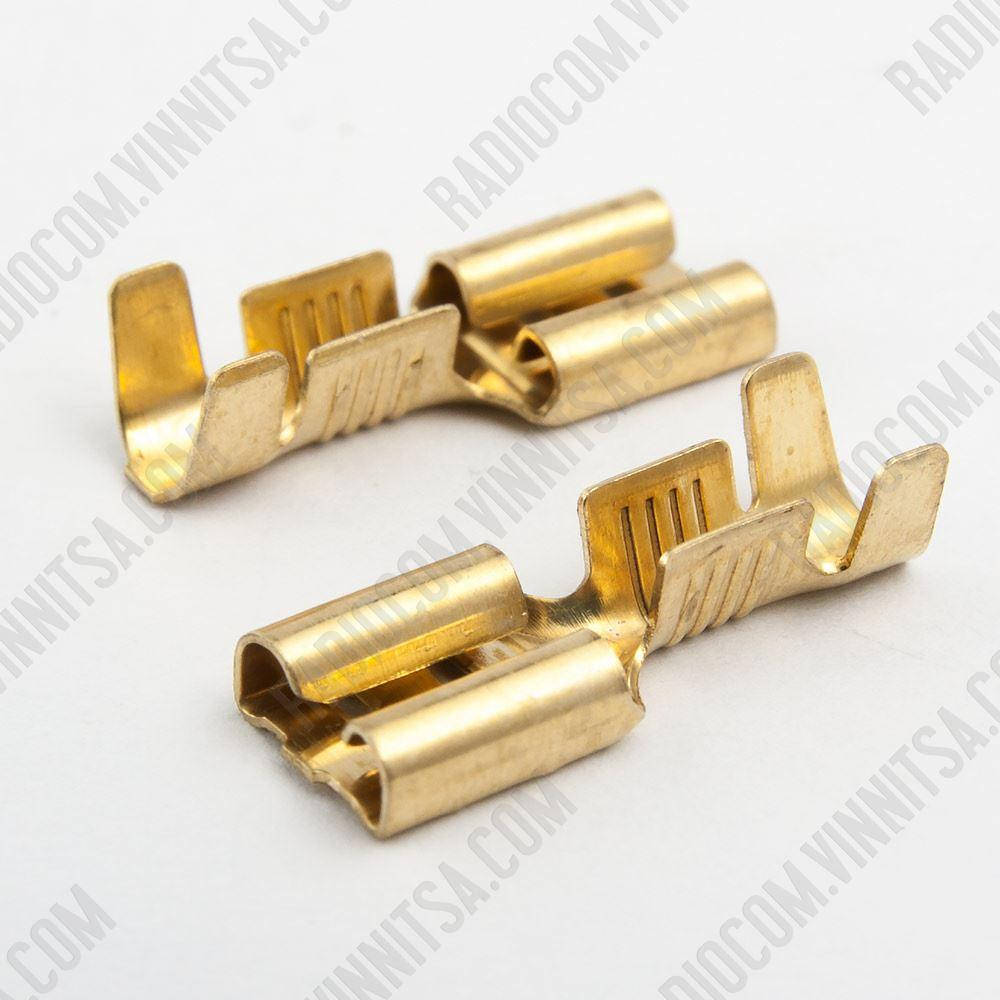 

№14 Розетка 6,3мм на провод (латунь) КЛЕММЫ