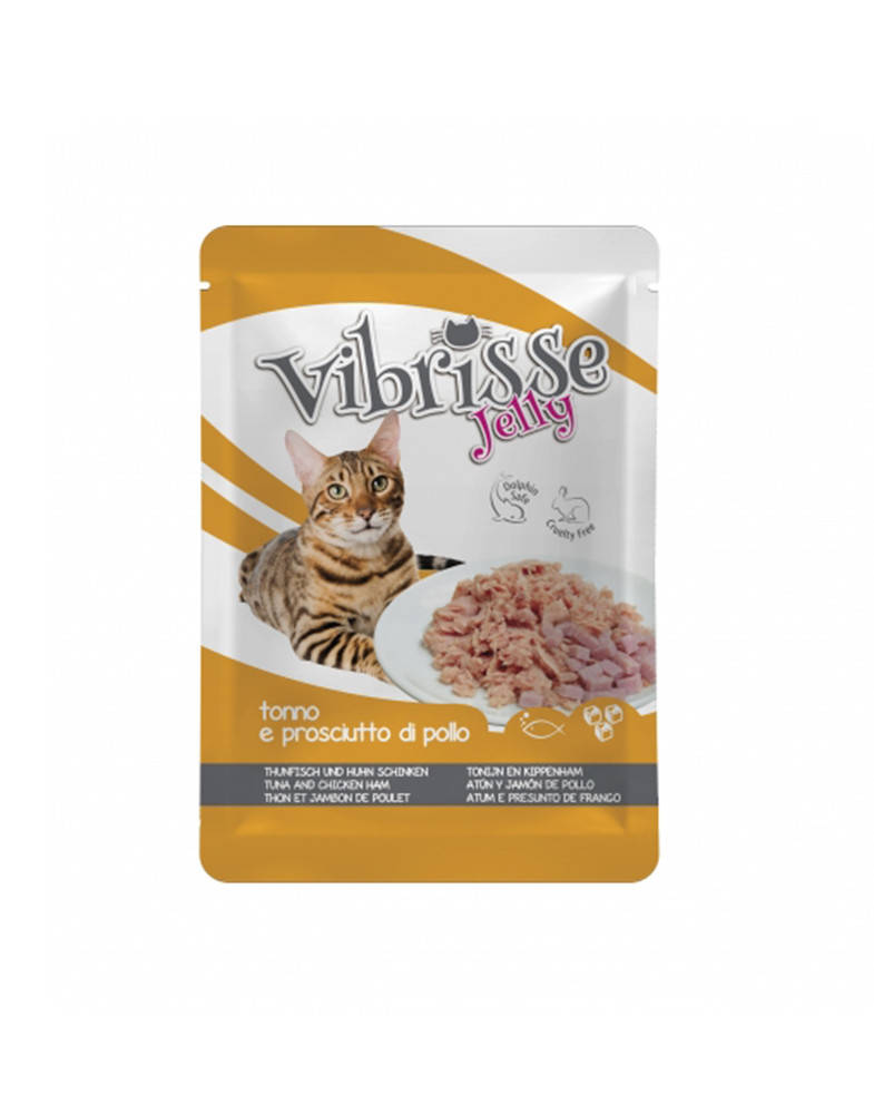 

Vibrisse Jelly Для взрослых кошек с тунцом и куриной ветчиной в желе 70 г
