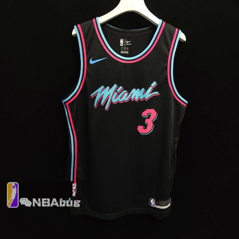 

оригинальная мужская майка черная Nike Wade #3 Swingman Jersey команда Майами Хит