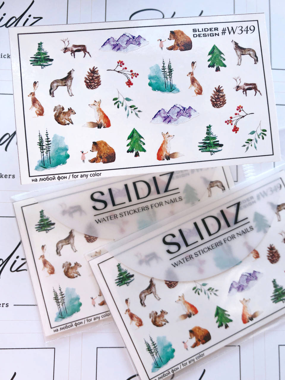 

Слайдер-дизайн SLIDIZ водная наклейка для ногтей на прозрачной основе, Новый год, Рождество, зима